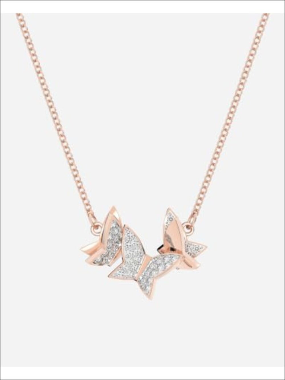 Swarovski Lilia Butterfly Pendant Necklace Rose Gold-Tone Plated